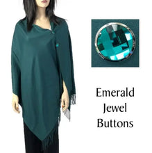 Load image into Gallery viewer, The Jeannie Jeweled Button Shawl
