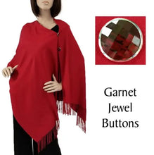 Load image into Gallery viewer, The Jeannie Jeweled Button Shawl
