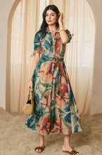 Load image into Gallery viewer, Sunset Whispers Eyelet Buckle Dress
