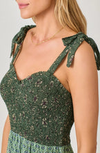 Load image into Gallery viewer, Tea For Two Tiered Green Dress
