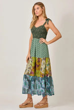 Load image into Gallery viewer, Tea For Two Tiered Green Dress
