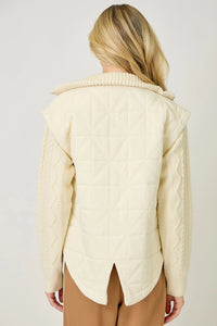 Mixed Media Ivory Jacket