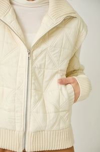 Mixed Media Ivory Jacket