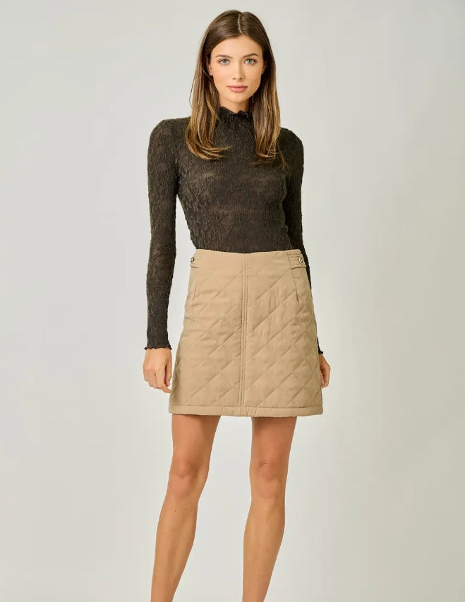Caramel Latte Quilted Skirt