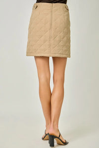 Caramel Latte Quilted Skirt