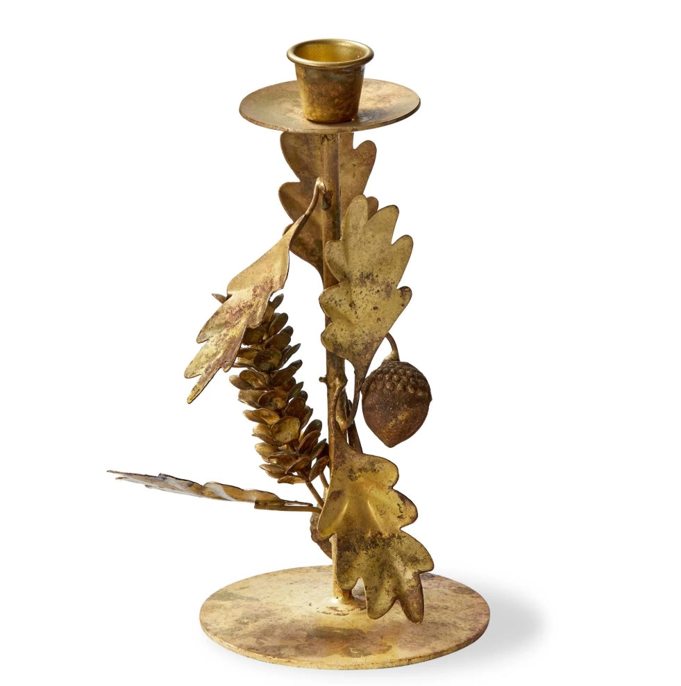 Oak Leaf Acorn Taper Holder