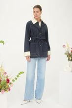 Load image into Gallery viewer, Easy Does It Navy Belted Trench Coat
