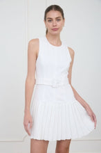 Load image into Gallery viewer, Someday Soon White Drop Waist Pleated Dress
