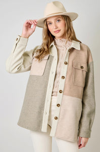 Sweet Hello Colorblock Shacket
