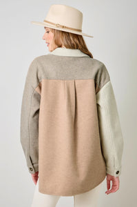 Sweet Hello Colorblock Shacket