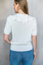 Load image into Gallery viewer, Royal Ruffle Neck Button Down Top
