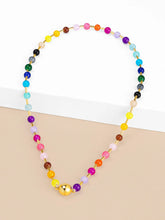 Load image into Gallery viewer, Glass Bead Magnet Short Necklace
