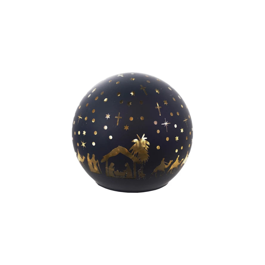 Glass Nativity Ball