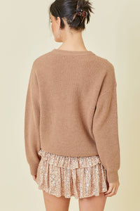 Thankful Pumpkin 3D Embroidered Sweater