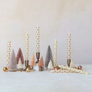 Taper Candle Gold Dot
