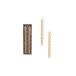Taper Candle Gold Dot