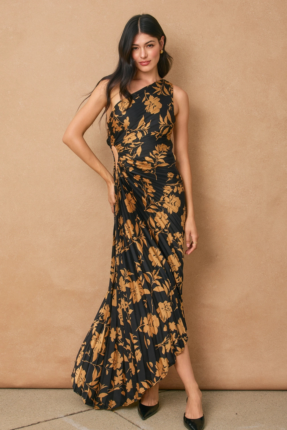 Eclipsed Gold Asymmetrical Dress Small Eclipsed Gold Asymmetrical Dress Small