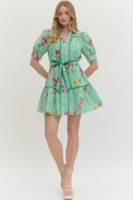 Load image into Gallery viewer, Pressed Petals Green Stripe Dress
