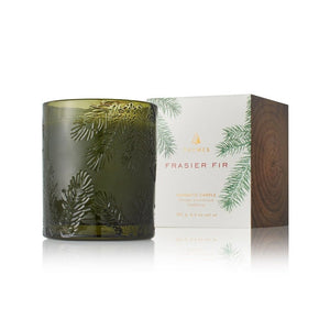 Frasier Fir Poured Candle, Molded Green Glass