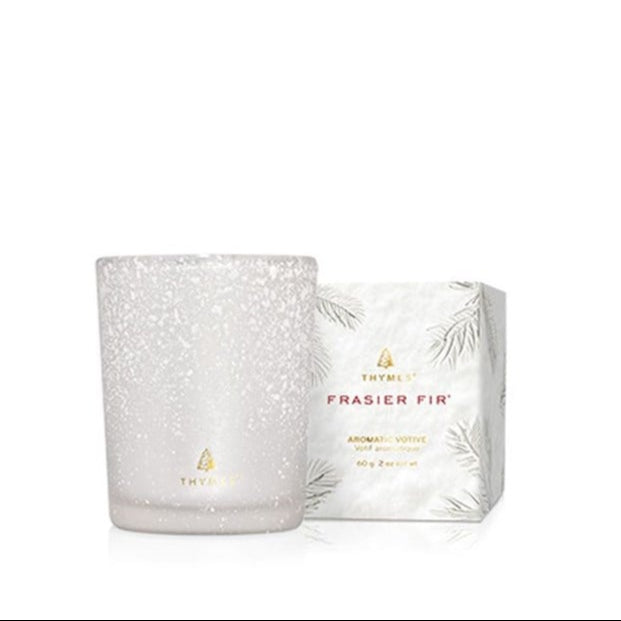 Frasier Fir Votive Candle, Flocked