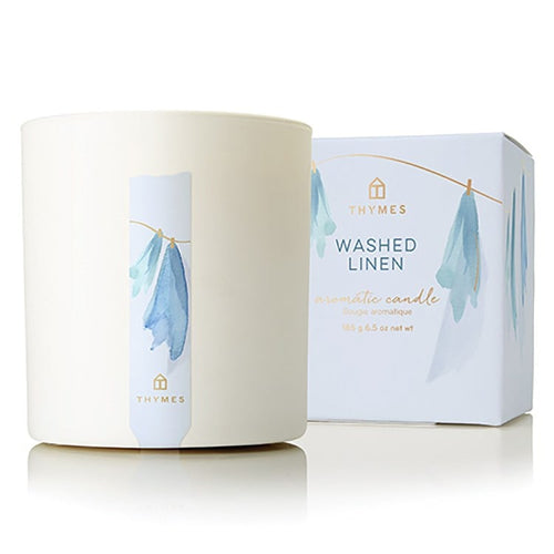 Washed Linen Poured Candle