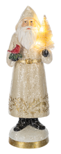 Load image into Gallery viewer, Light up Gold Santa Figurine
