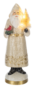 Light up Gold Santa Figurine