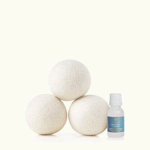 Thymes Wool Dryer Balls & Laundry Fragrance Oil Set
