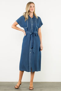 Sunday Brunch Midi Tencel Dress