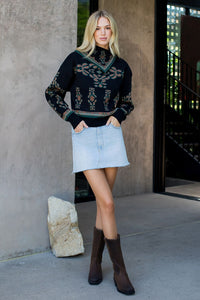 Wrapped Up Scarf Neck Sweater