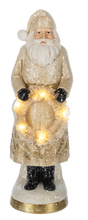 Load image into Gallery viewer, Light up Gold Santa Figurine
