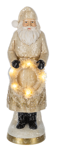 Light up Gold Santa Figurine