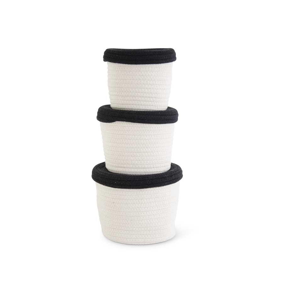 Cotton Rope Baskets with Lids