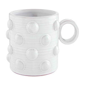 White Beaded Mug