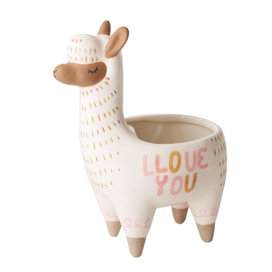 I Love You Llama Planter