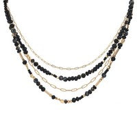 Black & Gold Layered Bindy Necklace