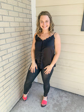 Load image into Gallery viewer, Black Matilda Foil Legging
