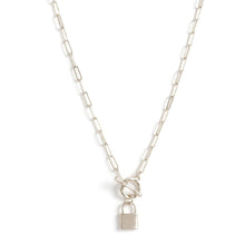 Load image into Gallery viewer, Delicate Link Chain Lock Necklace
