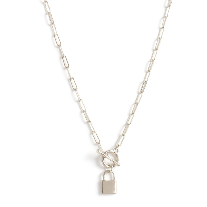 Delicate Link Chain Lock Necklace