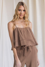 Load image into Gallery viewer, Mocha Gauze Tank
