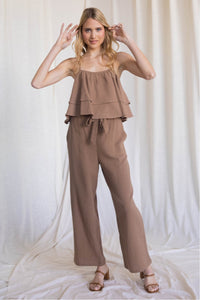 Mocha Gauze Tank