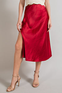 Satin Midi Skirt