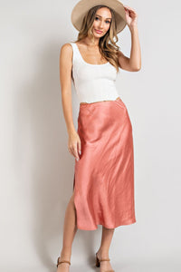 Satin Midi Skirt