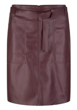 Load image into Gallery viewer, Leather Skirt with Waist Belt
