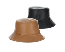 Load image into Gallery viewer, Faux Leather Bucket Hat
