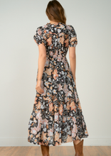 Load image into Gallery viewer, Black Boho Maxi Paisley Dress
