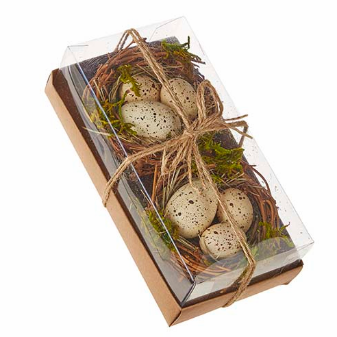 Box of Nested Speckled Eggs