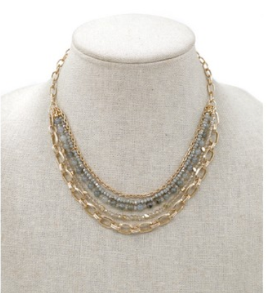 Multi Layered Gold Link Necklace