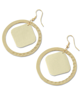 Leather Insert Hoop Earring