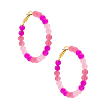 Load image into Gallery viewer, Glass Bead Hoop Earring

